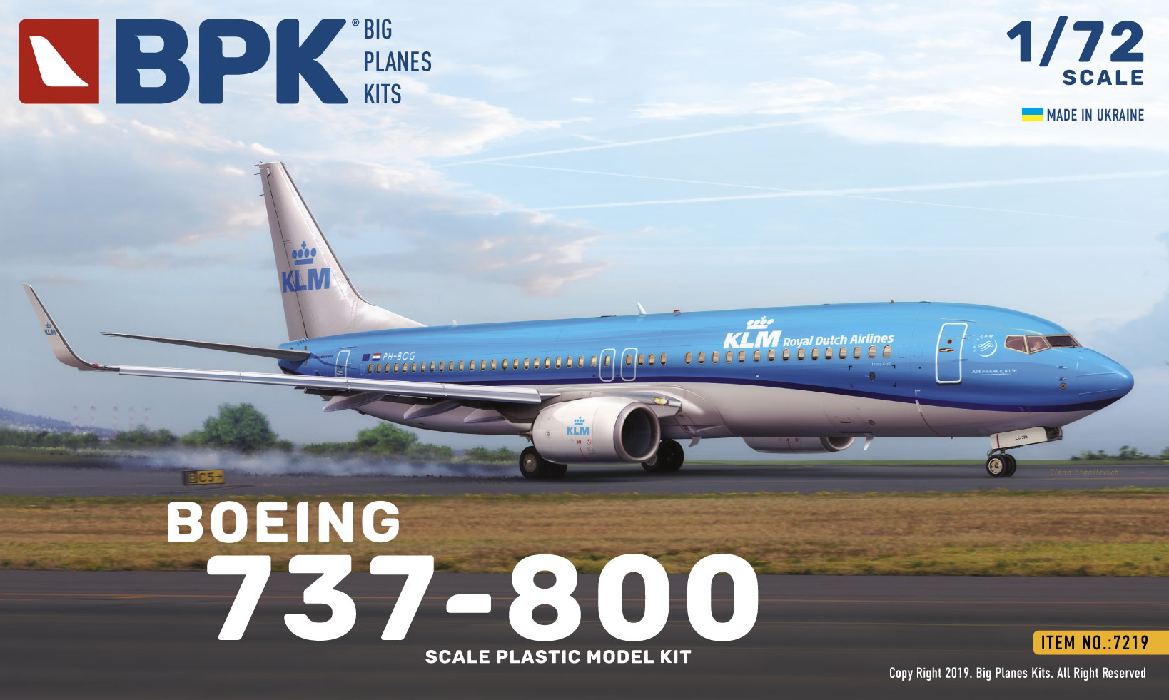 737-800 KLM 1/72 7219 - BIG PLANES KITS