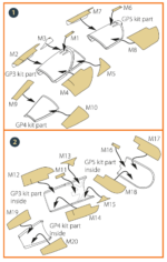 Mirage-2000N double-sided painting mask on "yellow kabuki paper" for Dream CPA72095 - Image 3