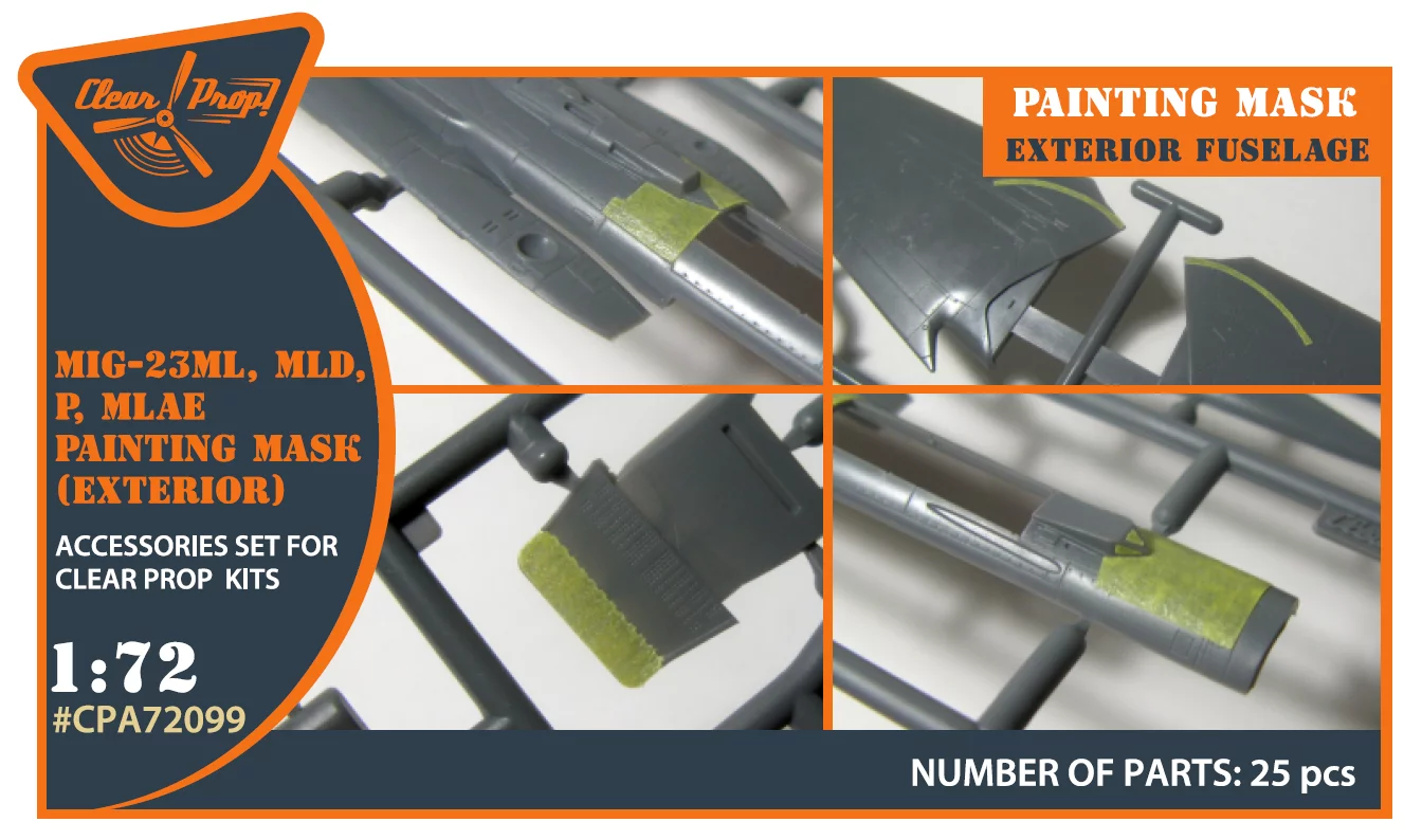 CPA72099 MiG-23ML, MLD, P, MLAE Exterior painting mask on "yellow kabuki paper" for CP CPA72099 - Image 1