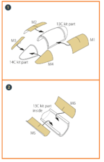 F-5E Tiger II painting mask on "yellow kabuki paper" for Italeri kits CPA72101 - Image 3