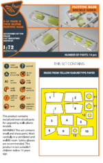 F-5F Tiger II painting mask on "yellow kabuki paper" for Italeri kits CPA72102 - Image 2