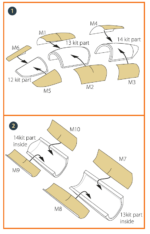 F-5F Tiger II painting mask on "yellow kabuki paper" for Italeri kits CPA72102 - Image 3