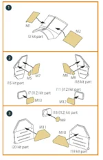 1/48 DHC-2 Beaver painting mask on "yellow kabuki paper" for Dora Wings kit CPA48102 - Image 3
