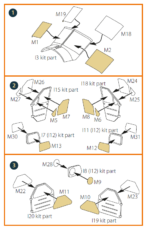 1/48 DHC-2 Beaver double-sided painting mask on "yellow kabuki paper" for Dora Wings kit CPA48103 - Image 3