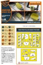 1/48 SEPECAT Jaguar Single seat double-sided painting mask on "yellow kabuki paper" for Airfix kit CPA48105 - Image 2