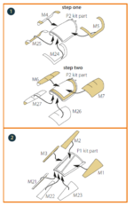 1/48 SEPECAT Jaguar Single seat double-sided painting mask on "yellow kabuki paper" for Airfix kit CPA48105 - Image 3
