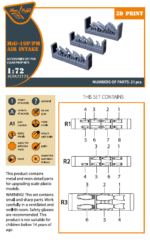 1/72 MiG-19P/PM Air intake for CP kits CPA72172 - Image 2