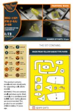 1/72 MiG-19P/PM/J-6A/J-6B painting mask on "yellow kabuki paper" for CP kits CPA72173 - Image 2