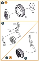 1/72 MiG-19 wheel set for CP kits CPA72175 - Image 3