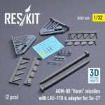 AGM-88 "Harm" missiles with LAU-118 & adapter for Su-27 (2 pcs) (1/32) - Image 2
