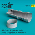 MiG-23 (ML, MLD) exhaust nozzle parking & fly position for Trumpeter kit (1/32)