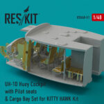 UH-1D Huey Cockpit with Pilot seats & Cargo Bay Set for Kitty Hawk kit (1/48)