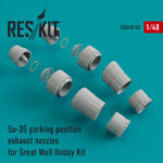 Su-35 parking position exhaust nozzles for GWH kit (1/48)