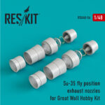 Su-35 fly position exhaust nozzles for GWH kit (1/48)