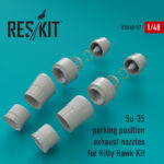 Su-35 parking position exhaust nozzles for Kitty Hawk kit (1/48)