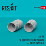 Su-35 fly position exhaust nozzles for Kitty Hawk kit (1/48)
