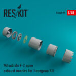 Mitsubishi F-2 open exhaust nozzles for Hasegawa kit (1/48)
