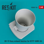 UH-1D Huey exhaust nozzles for Kitty Hawk kit (1/48)