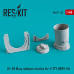 UH-1D Huey exhaust nozzles for Kitty Hawk kit (1/48) - Image 2