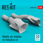 Rafale air intakes for HobbyBoss kit (3D Printing) (1/48)