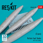 Rafale Fuel Tanks RPL 701 (1250L) (3 pcs) (3D printing) (1/48)