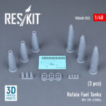 Rafale Fuel Tanks RPL 701 (1250L) (3 pcs) (3D printing) (1/48) - Image 2