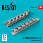 Bf-109G (G2,G6,G10,G14) exhaust for Eduard kit (3D printing) (1/48)