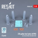 230 gallon fuel tanks (AFMS) for AH-64, MH-60L, UH-60A, HH-60 (2 pcs) (3D printing) (1/48) - Image 2