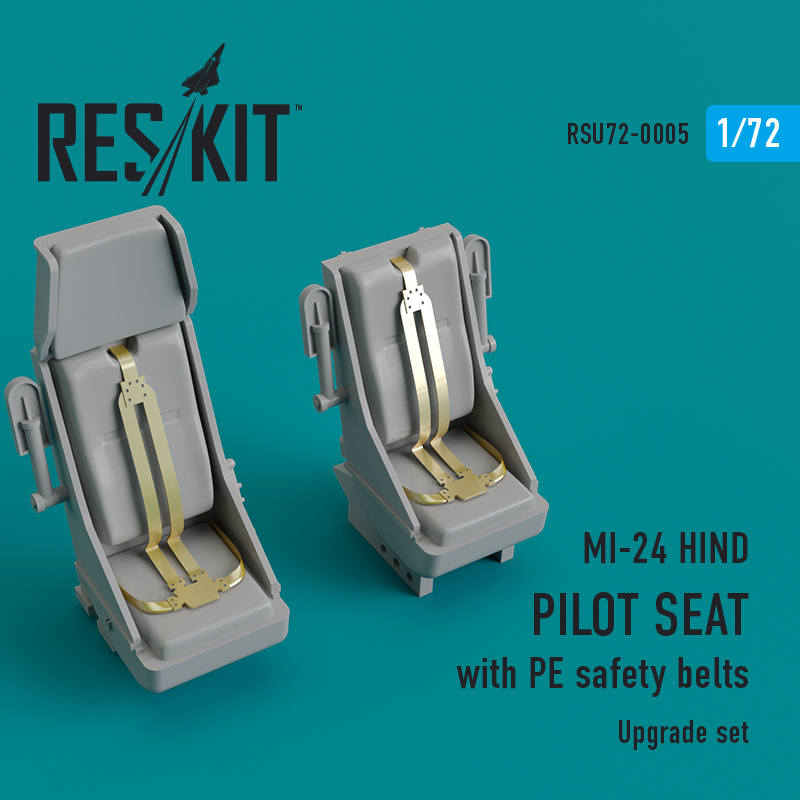 rsu72-0005_1 MI-24 pilot seat with PE safety belts (1/72) - Image 1
