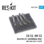 CH-53, MH-53 Weapon Set (Browning M50) and Ammo belts feader (1/72) - Image 2