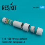 F-16 "Fighting Falcon" F100-PW open exhaust nozzles for Hasegawa kit (1/72)