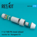 F-16 "Fighting Falcon" F100-PW closed exhaust nozzles for Hasegawa kit (1/72)
