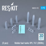 Rafale fuel tanks RPL 741 (2000L) (3 pcs) (3D printing) (1/72) - Image 2