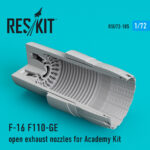 F-16 F110-GE open exhaust nozzles for Academy Kit (1/72)