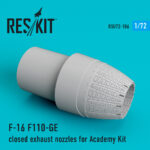 F-16 F110-GE close exhaust nozzles for Academy Kit (1/72)
