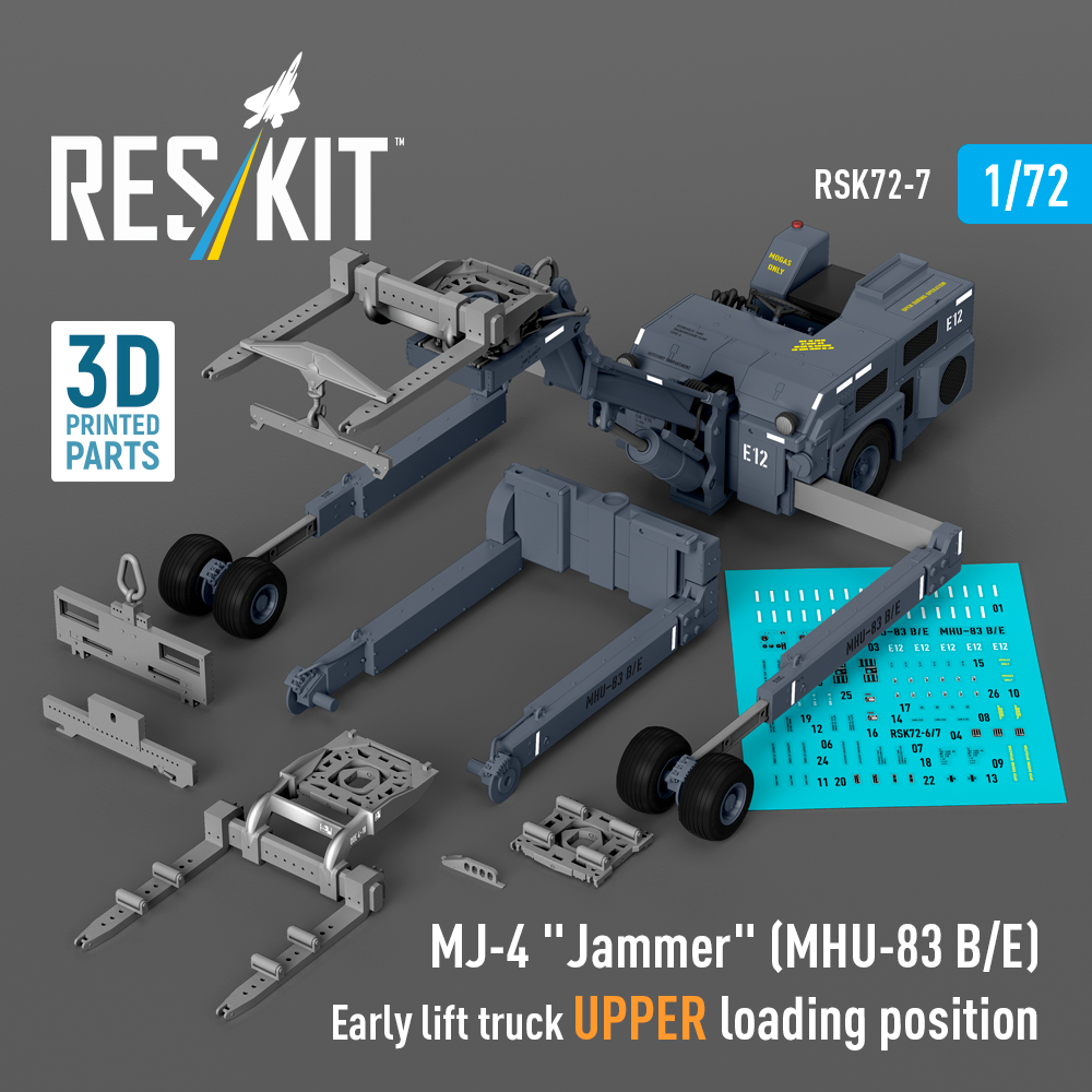 RSK72-0007_1 MJ-4 "Jammer" (MHU-83 B/E) Early lift truck UPPER loading position (3D Printed model kit) (1/72) - Image 1