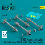 R.550 Magic-2 missiles (4 pcs) (3D Printed) (1/32)