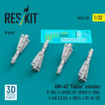 AIM-4D Falcon missiles (4 pcs) (3D Printed) (1/32) - Image 2