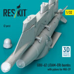 GBU-62 (JDAM-ER) bombs with pylons for MiG-29 (2 pcs) (3D Printed) (1/32) - Image 2