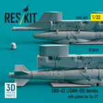 GBU-62 (JDAM-ER) bombs with pylons for Su-27 (2 pcs) (3D Printed) (1/32) - Image 2