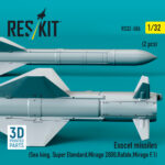 Exocet missiles (2 pcs) (Sea King, Super Etendard, Mirage 2000, Rafale, Mirage F.1) (3D Printed) (1/32) - Image 3