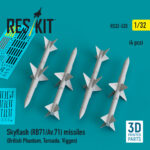 Skyflash (RB71/Av.71) missiles (4 pcs) (3D Printed) (1/32)