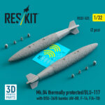 Mk.84 thermally protected/BLU-117 with BSU-36/B bombs (2 pcs) (3D Printed) (1/32)