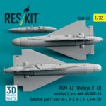 AGM-62 Walleye II ER missiles (2 pcs) with AN/AWG-16 data link pod (1 pcs) (3D Printed) (1/32) - Image 2