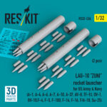 LAU-10 ZUNI rocket launcher for US Army & Navy (2 pcs) (3D Printed) (1/32)