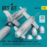 AGM-130A missiles (Mk84 warhead) (2 pcs) with AN/AXQ-14 data link pod (1 pcs) (3D Printed) (1/32) - Image 2