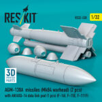 AGM-130A missiles (Mk84 warhead) (2 pcs) with AN/AXQ-14 data link pod (1 pcs) (3D Printed) (1/32) - Image 3