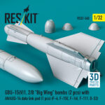 GBU-15(V)1, 2/B Big Wing bombs (2 pcs) with AN/AXQ-14 data link pod (1 pcs) (3D Printed) (1/32) - Image 3