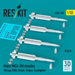 Matra MICA-EM missiles (4 pcs) (3D Printed) (1/32)