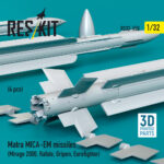 Matra MICA-EM missiles (4 pcs) (3D Printed) (1/32) - Image 3